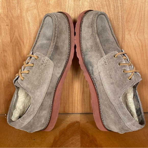 Mens 13 Ugg Faux Sherpa Loafers Brown SEF0058 - Picture 6 of 8